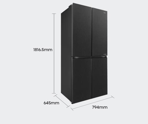 Hisense 520L 4 Door Inverter Refrigerator RQ555N4ABN – Black Steel - image 4