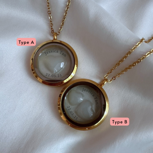 Keepsake Locket | Heart Shaped Bead | Breast Milk + Name + D.O.B - image 3