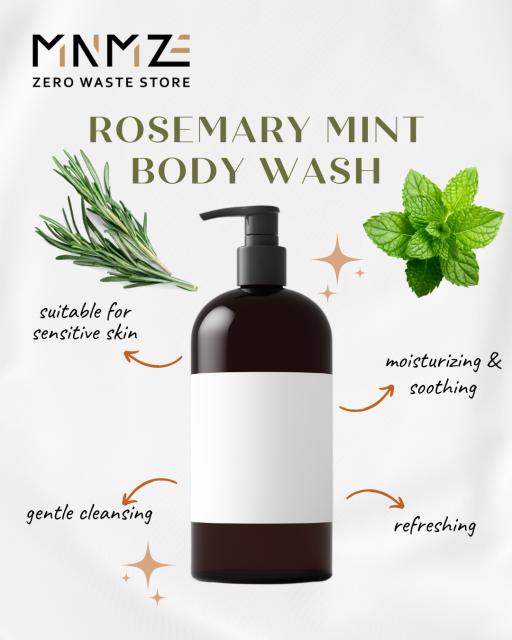 Rosemary Mint Body Wash (SLS & Paraben FREE) 1 Litre - image 2