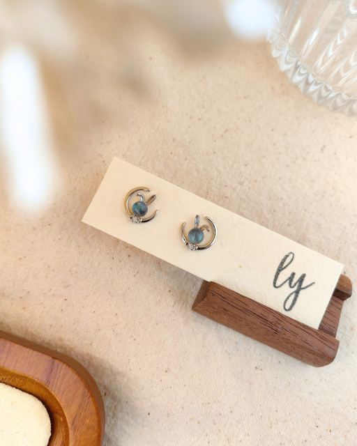 Grey Moonstone Earrings Collection · 灰月光耳饰系列 - image 2