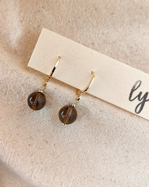 Smoky Quartz Earring · 茶水晶耳坠 - image 1