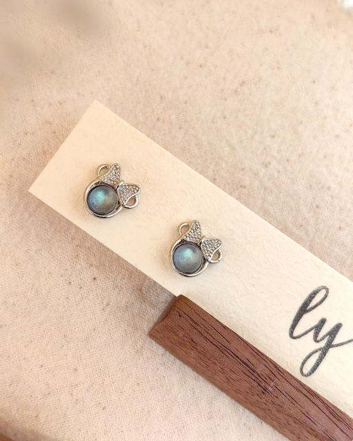 Grey Moonstone Earrings Collection · 灰月光耳饰系列 - image 4