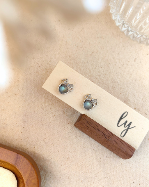 Grey Moonstone Earrings Collection · 灰月光耳饰系列 - image 5