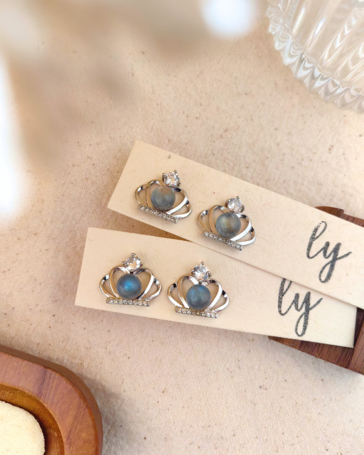 Grey Moonstone Earrings Collection · 灰月光耳饰系列 - image 6