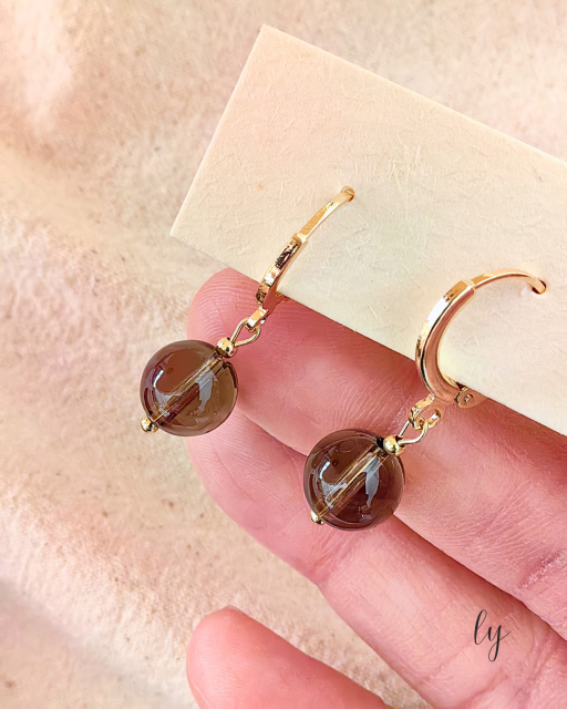 Smoky Quartz Earring · 茶水晶耳坠 - image 2