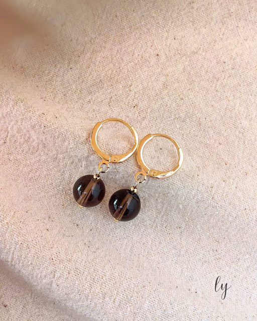 Smoky Quartz Earring · 茶水晶耳坠 - image 3