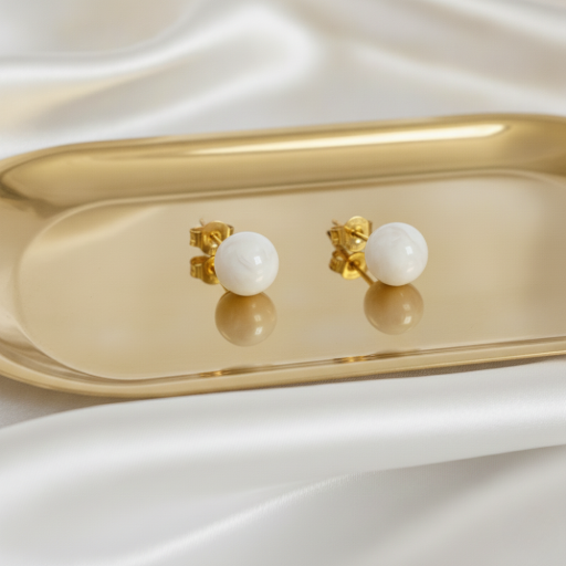 Classic Pearl Breast Milk Stud Earring - image 1