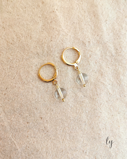 白水晶耳坠 · Clear Quartz Earring - image 4