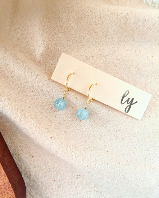 Aquamarine Earring · 海蓝宝耳钩 - image 2