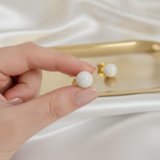 Classic Pearl Breast Milk Stud Earring - image 2