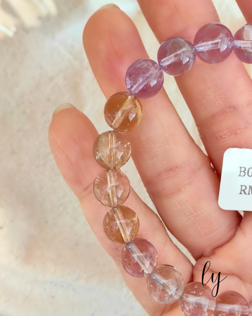 Ametrine Crystal Bracelet | 紫黄晶素圈 - image 9