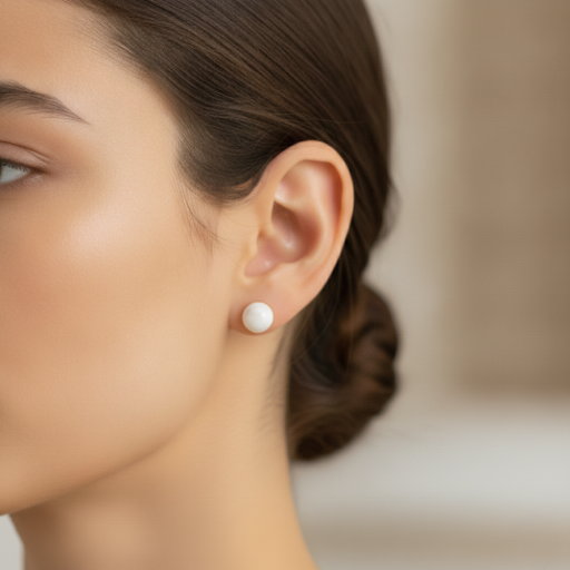 Classic Pearl Breast Milk Stud Earring - image 4