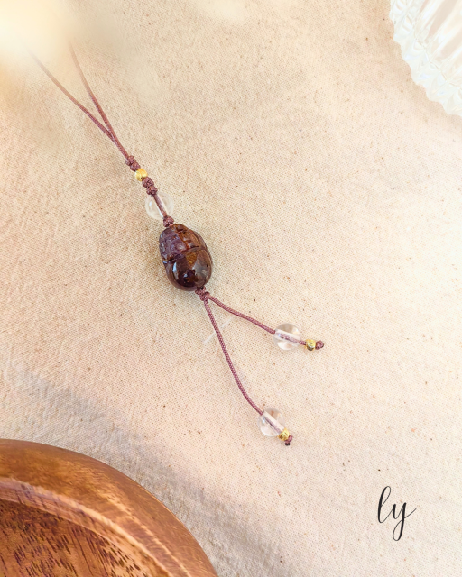 Purple Phantom Pixiu Charm | 幽财守水晶吊饰 - image 3