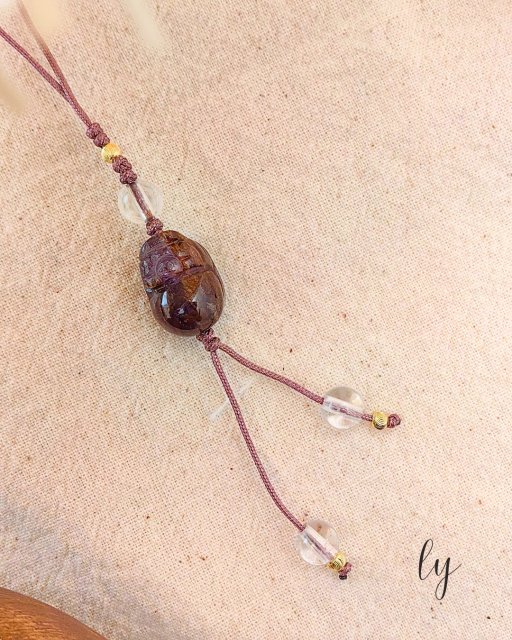 Purple Phantom Pixiu Charm | 幽财守水晶吊饰 - image 1
