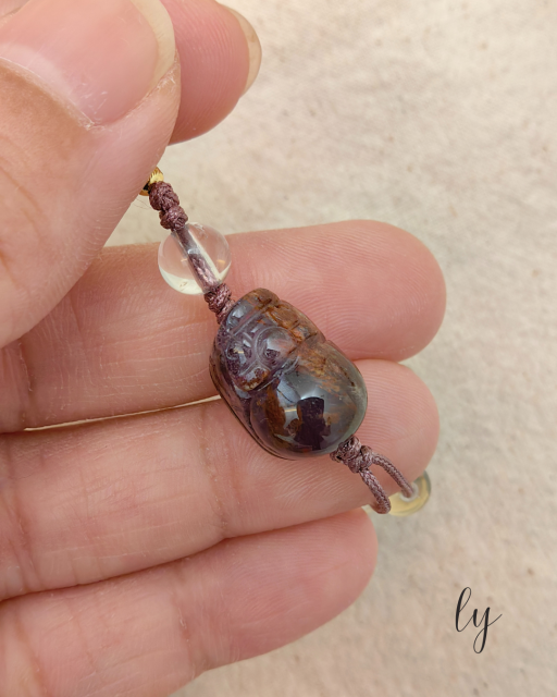 Purple Phantom Pixiu Charm | 幽财守水晶吊饰 - image 2