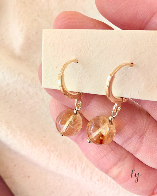 Citrine Drop Earrings · 黄水晶耳坠 - image 2