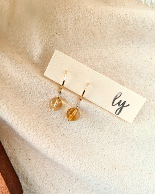 Citrine Drop Earrings · 黄水晶耳坠 - image 3