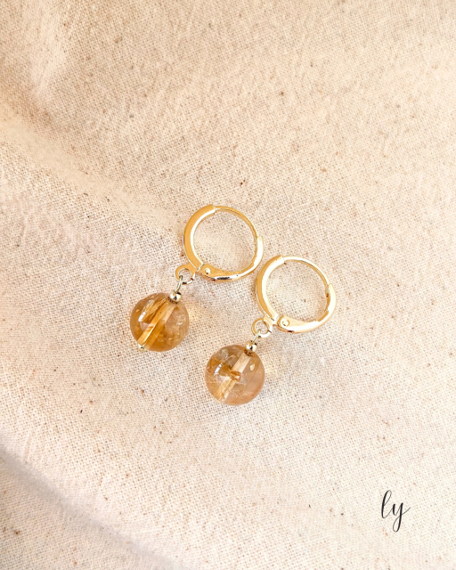 Citrine Drop Earrings · 黄水晶耳坠 - image 4