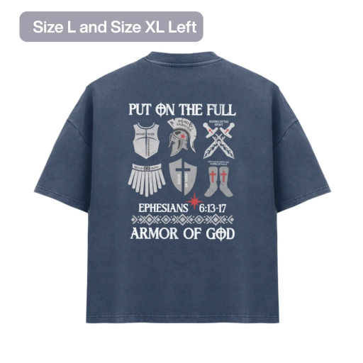 ARMOUR OF GOD (BLUE WASHED - OVERSIZED) - image 1