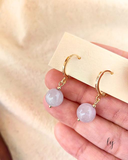 Kunzite Drop Earrings · 紫锂辉耳坠 - image 3