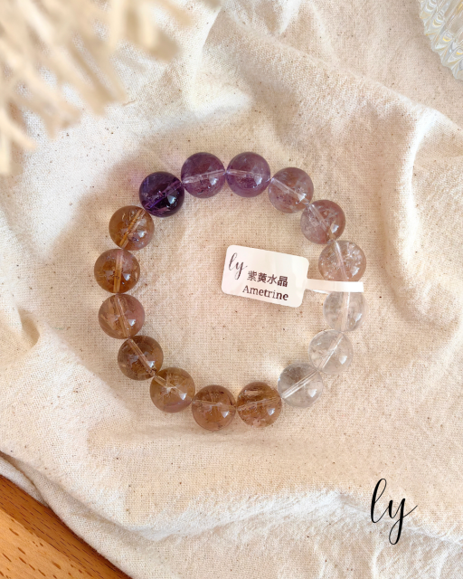 Ametrine Crystal Bracelet | 紫黄晶素圈 - image 4