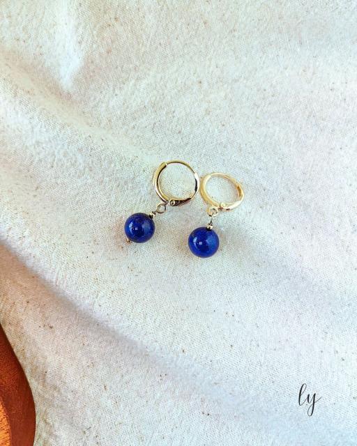 Lapis Lazuli Drop Earrings · 青金石耳坠 - image 5