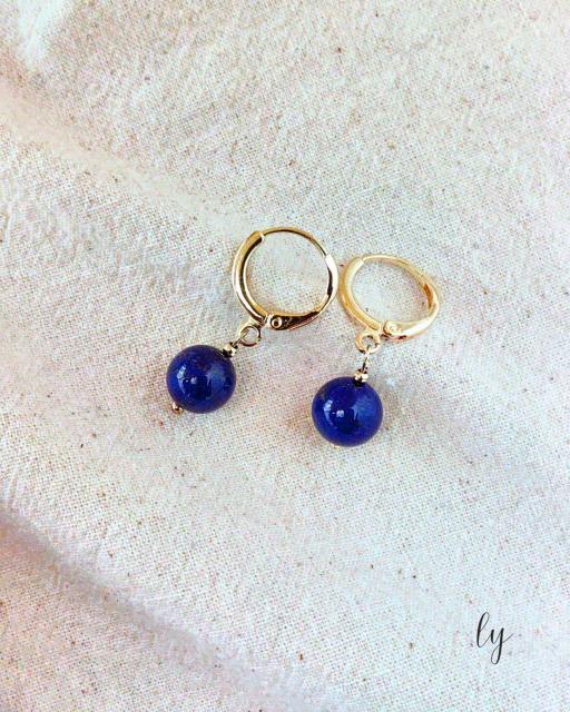 Lapis Lazuli Drop Earrings · 青金石耳坠 - image 2