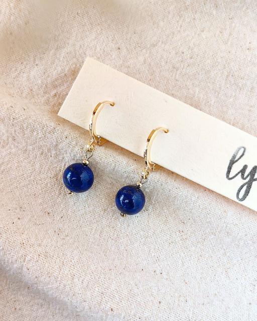 Lapis Lazuli Drop Earrings · 青金石耳坠 - image 1