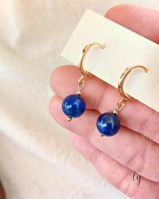 Lapis Lazuli Drop Earrings · 青金石耳坠 - image 3