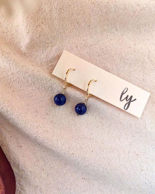 Lapis Lazuli Drop Earrings · 青金石耳坠 - image 4