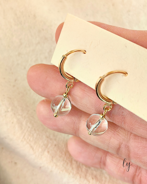 白水晶耳坠 · Clear Quartz Earring - image 2