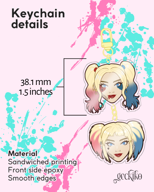 Harley (BOP & SS) Connecting Acrylic Keychains - image 3