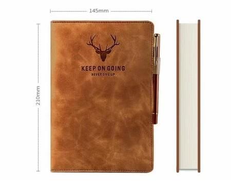 Deer Head Notebook PU Leather Cover Thick NotePad A5 - image 5