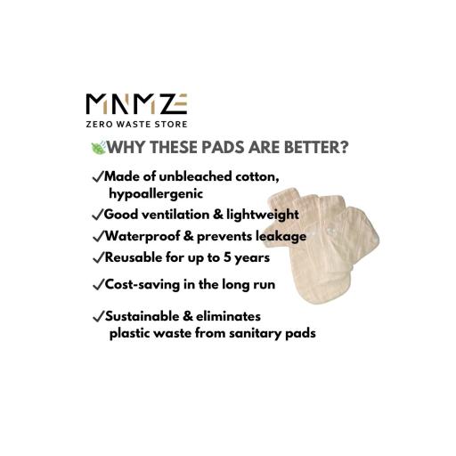 Reusable Cotton Sanitary Pad with Waterproof Layer - image 2