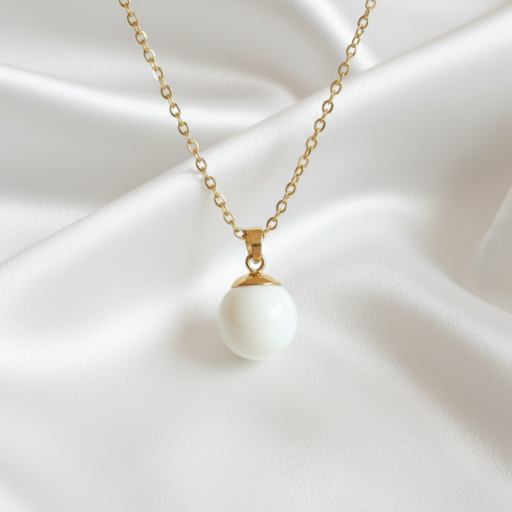 Basic Breast Milk Pearl Shaped Pendant (Gold Plated) - image 1