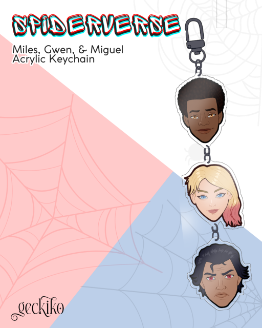 Spiderverse Connecting Acrylic Keychains - image 1