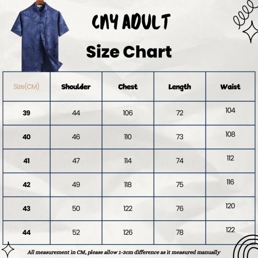 TongSam Adult Men CNY Short Sleeve Shirt Event Festival - image 4