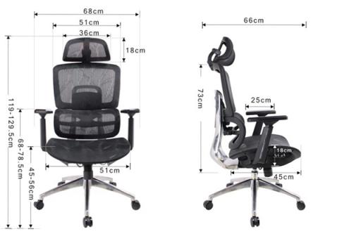 Executive Chair Mesh with Footrest Black - image 7