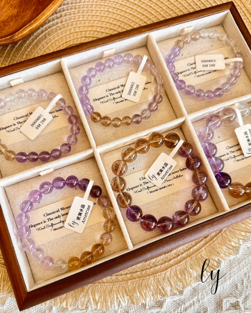 Ametrine Crystal Bracelet | 紫黄晶素圈 - image 2