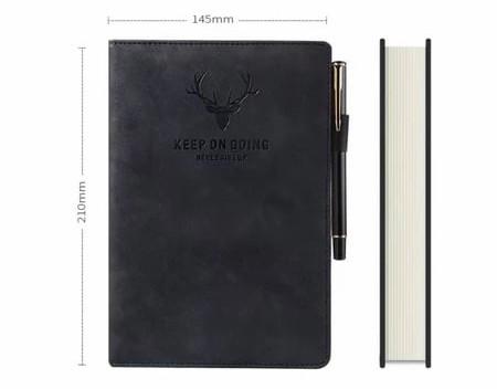Deer Head Notebook PU Leather Cover Thick NotePad A5 - image 3