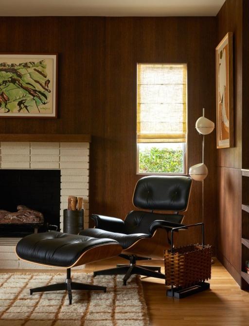 Mid Century Recliner Foot Lounge Sofa with Stool - image 5