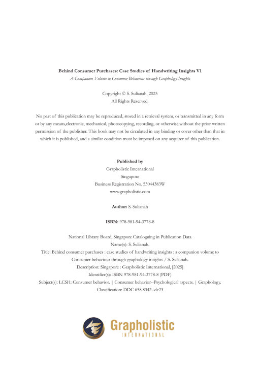 (eBook) Behind Consumer Purchases: Case Studies of Handwriting Insights - image 3