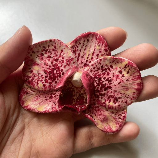 Clay Orchid Necklace - image 2
