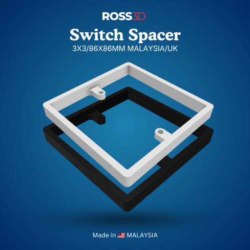 Switch Spacer (UK/Malaysia Type) - Single Gang (86mm x 86mm) - image 1