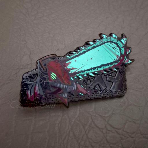 Chainsaw Eyes Enamel Pin - image 2