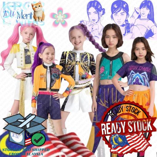KPop Demon Hunters Mira Rumi Zoey Outfits Movie Cosplay Costume Virtual Idol Movie Cosplay for Girls Kids Halloween - image 1