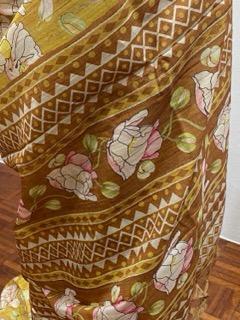 Yellow Semi Tussar (Floral) - image 3