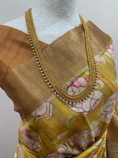 Yellow Semi Tussar (Floral) - image 2