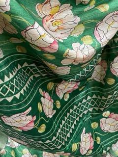 Green Semi Tussar (Floral) - image 3