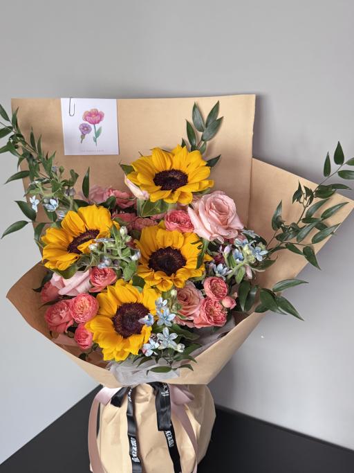 Golden Blush Sunflower Bouquet - image 2